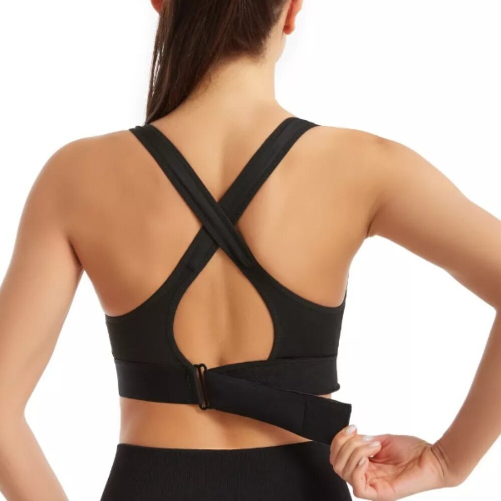Women Sports Bras Tights Crop Top Yoga Vest - Picture 3 of 4